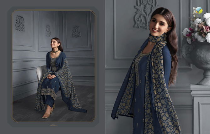 Vinay Silkina Royal Crepe 42 Fancy Regular Wear Dress Material Catalog
